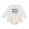 Wrangler Baby Girl Body Suit - Oatmeal Heather - Broken horn