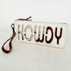 Cowhide Genuine Leather Howdy Purse - Broken horn