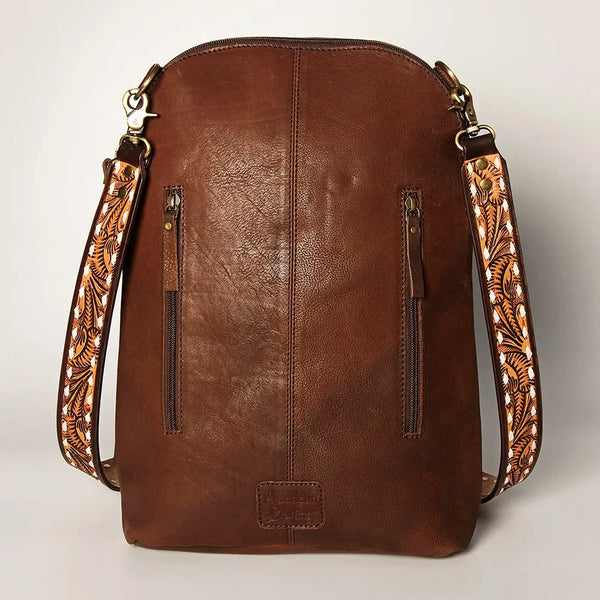 Crossbody Backpack Leather Bag - Broken horn