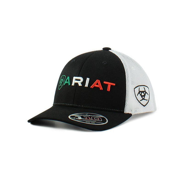 Ariat Youth Cap Mexican Flag Colors Logo Black - Broken horn