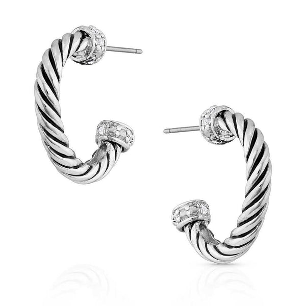 Hooped On A Rope Earrings - Broken horn