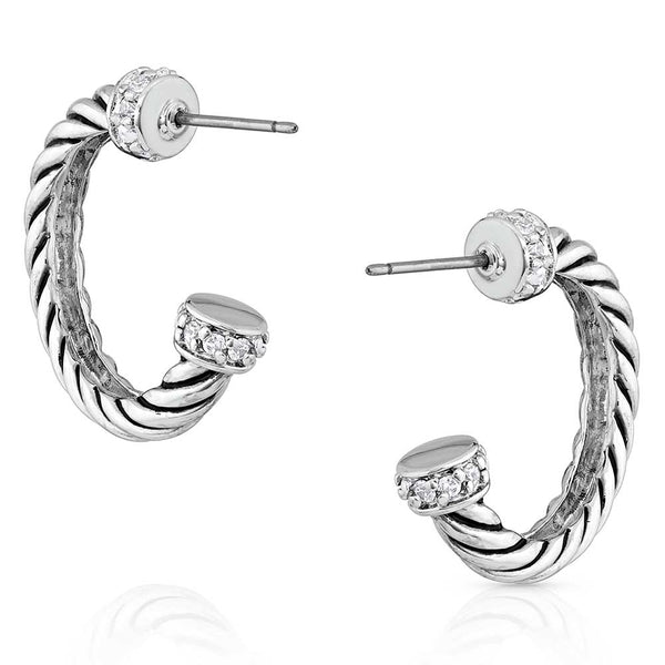 Hooped On A Rope Earrings - Broken horn