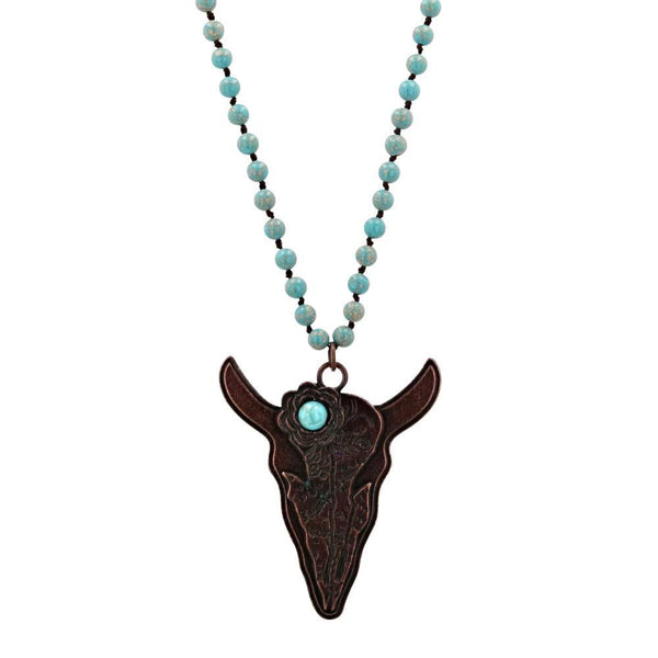 Attitude Charming Steer Necklace - Broken horn