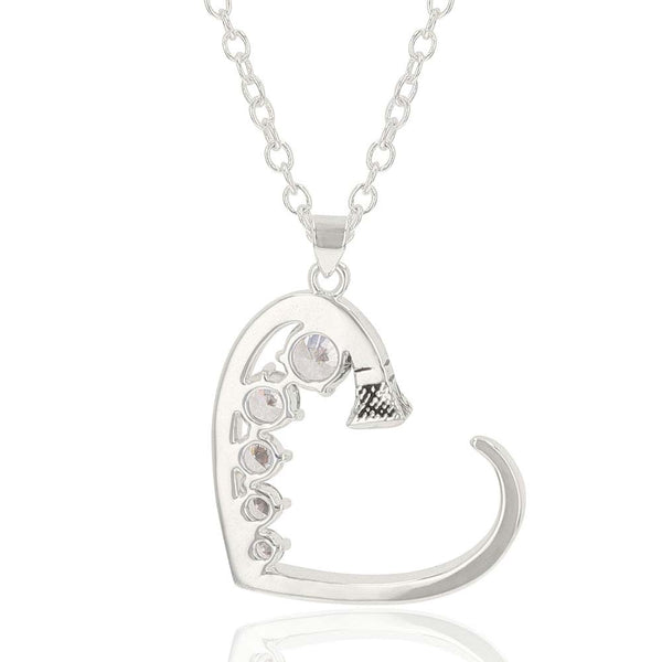 Good Heart Horseshoe Nail Necklace - Broken horn