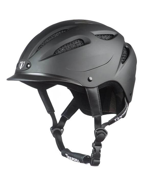 Sportage Equestrian Helmet - Matte Black - Broken horn