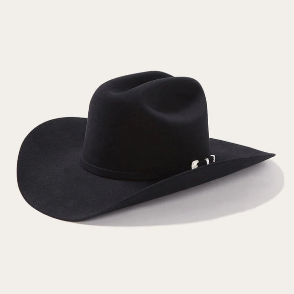 Stetson Shasta 10x Premier Cowboy Hat - Black - Broken horn