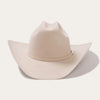 RHE HATCO Stetson Shasta 10x Premier Cowboy Hat in Silverbelly felt, wide brim, classic Western style, detailed stitching.