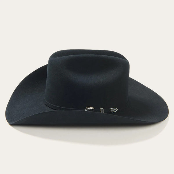 Black felt Stetson Skyline 6x hat with wide brim and classic cowboy style, crafted by RHE HATCO, INC.