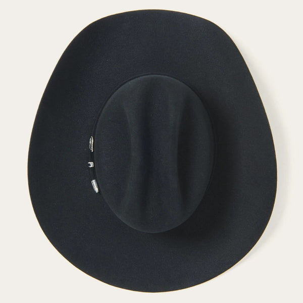 Black felt Stetson Skyline 6x hat with wide brim and sleek design, crafted by RHE Hatco, Inc.