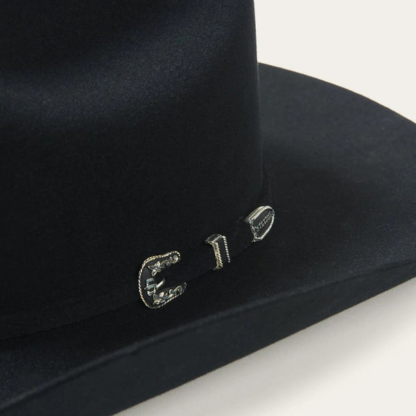 Black felt Stetson Skyline 6x hat with wide brim and classic western style, crafted by RHE HATCO, INC.
