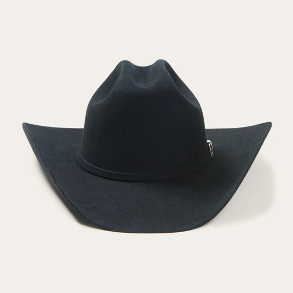 Black Stetson Skyline 6x felt hat by RHE HATCO, INC with a wide brim and classic Western style.
