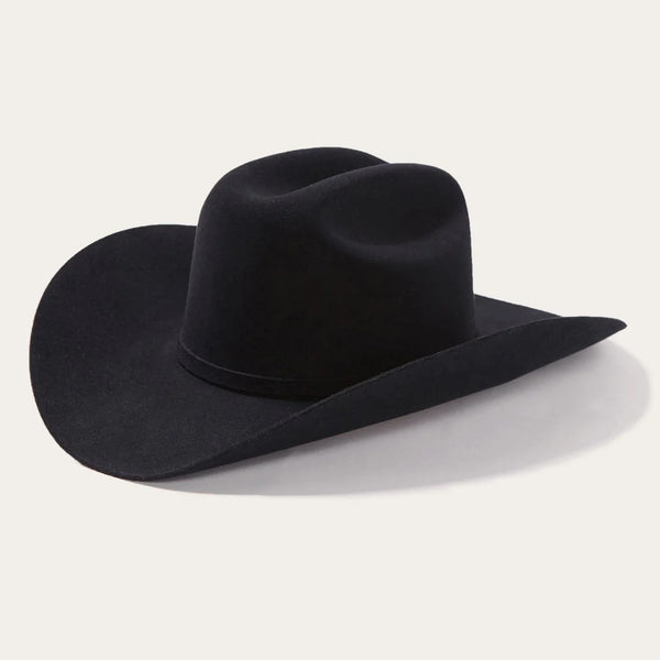 Stetson El Patron 48 Premier 30x Cowboy Hat -Black - Broken horn