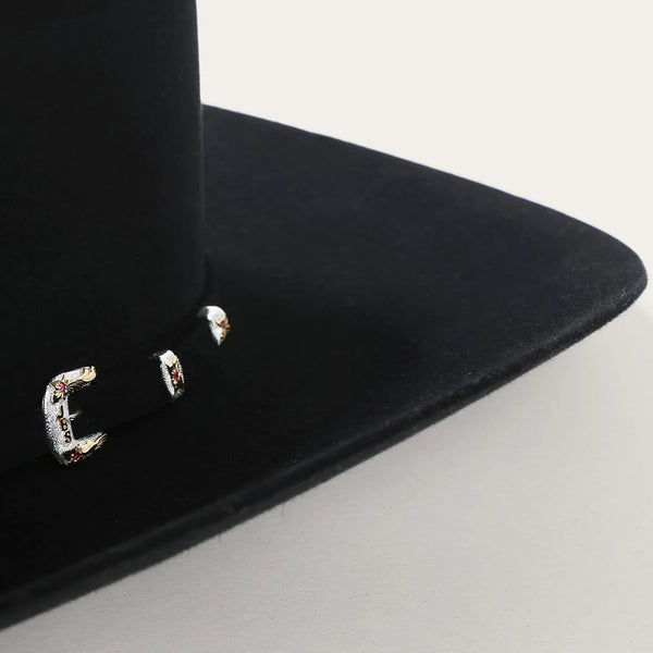 Stetson El Patron 48 Premier 30x Cowboy Hat -Black - Broken horn