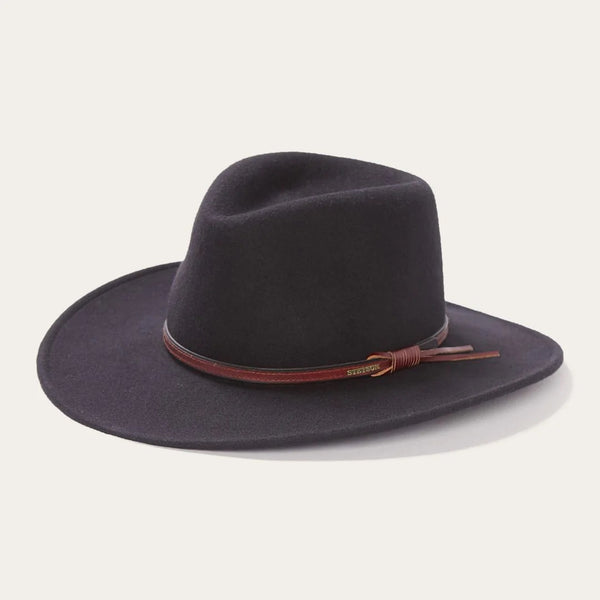 Stetson Bozeman Outdoor Hat - Black - Broken horn