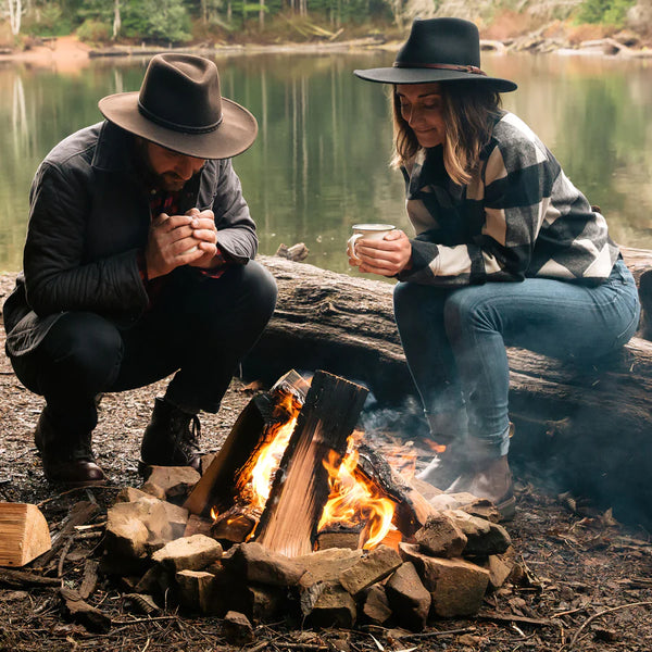 Stetson Bozeman Outdoor Hat - Black - Broken horn