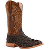 Durango Premium Exotic Pirarucu - Cedar Black/Monarch Orange - Broken horn