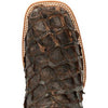 Durango Premium Exotic Pirarucu - Cedar Black/Monarch Orange - Broken horn