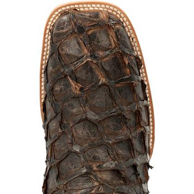 Durango Premium Exotic Pirarucu - Cedar Black/Monarch Orange - Broken horn