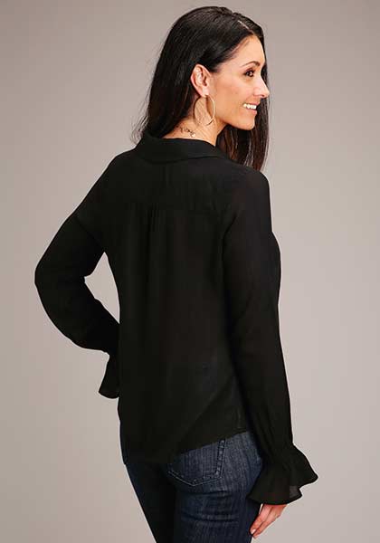 Stetson Womens Blouse Black - Broken horn