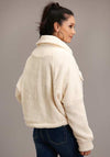 Stetson Womens Cream faux Fleece - Broken horn