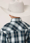 Roper Boys Shirt West Plaid Blue - Broken horn