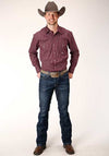 Roper Men's Long Sleeve Amarillo All Over Print - Broken horn