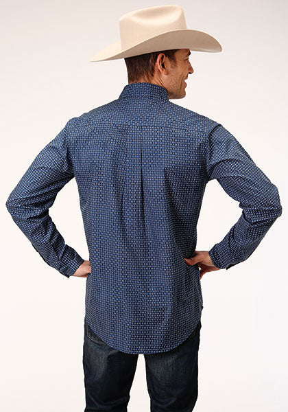 Roper Men's North South Arrows - Blue - Broken horn