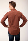 Roper Men's Performance All Over Print Geo Brown - Broken horn