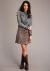 Stetson Boyfriend Fit Button Denim Black - Broken horn