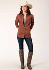 Roper Womens Snap Shirt All Over Print Arrow Geo Brown - Broken horn