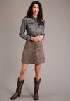 Stetson Faux Suade Skirt - Broken horn