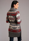 Stetson Womens Acrylic & Wool Aztec Sweater - Multi - Broken horn