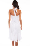 White Peruvian cotton halter dress by Scully, featuring a stylish and comfortable design, perfect for casual or summer wear.