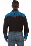 Scully Floral Tooled Embroidery Shirt - Broken horn