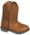 Smoky Mountain Boots toddler infant Jackson boots in black leather with fur lining and sturdy rubber soles.