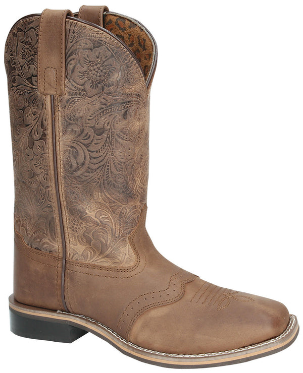Smoky Mountain Women's Brandy Boot featuring distressed leather, pointed toe, and Western-style design.