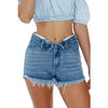 High Rise Shorts Denim - Broken horn