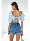 High Rise Shorts Denim - Broken horn