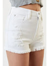 High Rise Shorts - White - Broken horn