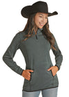 Panhandle Heather Knit Quater Zip - Teal - Broken horn