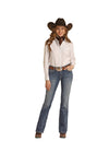 Rock & Roll Cowhide Applique Riding Jean - Medium Vintage - Broken horn